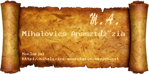Mihalovics Anasztázia névjegykártya